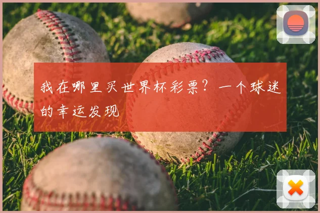 我在哪里买世界杯彩票？一个球迷的幸运发现
